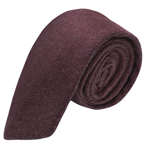 Luxury Burgundy Donegal Tweed Necktie, Tweed