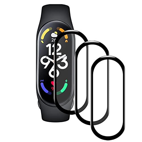 Natbok 2 Piezas Protector de Pantalla para Xiaomi Mi Band 7/Xiaomi Smart Band 7,3D Cobertura Completa PMMA Film HD Flexible Protección,Sin Burbujas, Anti Arañazos Xiaomi Mi Band 7 Protector Pantalla