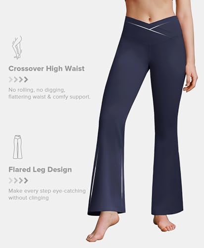 BRXL Petite Yoga Pants High Waist Flare Leggings Tummy Control Blue 3XL - image 3