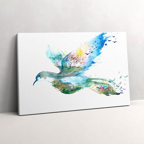 Tableau photo sur toile abstraction printanière 60x40 pour sublimer un mur vide