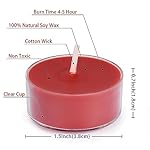 DEYBBY Scented Tealight Candles, Long Lasting Soywax Tea Candle Used for All of Holders|Clear Cup|12 Counts|Up to 4 Hour Burn Time|Apple - Image 4