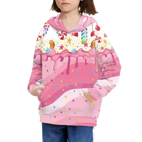 Image of Coloranimal Unisex Girls and Boys Long Sleeve Hoodies Hoody Athletic Pullover Sweatshirts Tops Age 6-16year