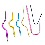Zuoyou 6 Pieces Colorful Aluminum Knitting Cable Needles Stitch Holders DIY Sewing Tools