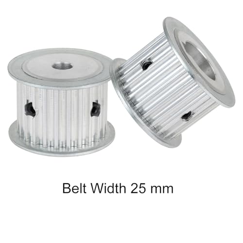 Poulie en aluminium 5M-25T AF pour courroie de 15 mm avec alésage 10 mm - 6