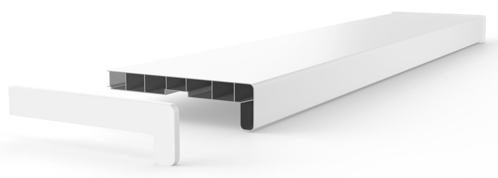 Davanzale Interno In PVC - 120x15 Cm Bianco, Pratico E Resistente Per Finestre - Foto 9