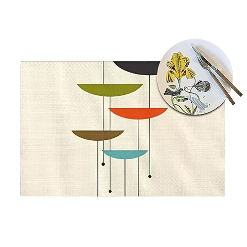 Sets de table en PVC résistant à la chaleur et lavables pour décoration de table - 6