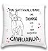 Cuscino CHIHUAHUA gadget divertente idea regalo compleanno per donna ragazza amante Chihuahua - (Con imbottitura 38x38) Donna con Chihuahua