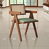 Confort supérieur : le dossier en rotin chic améliore non seulement l'esthétique mais offre également une excellente respirabilité. Avec son rembourrage en éponge épaisse et sa surface d'assise généreuse, cette chaise assure une expérience d'assise confortable.