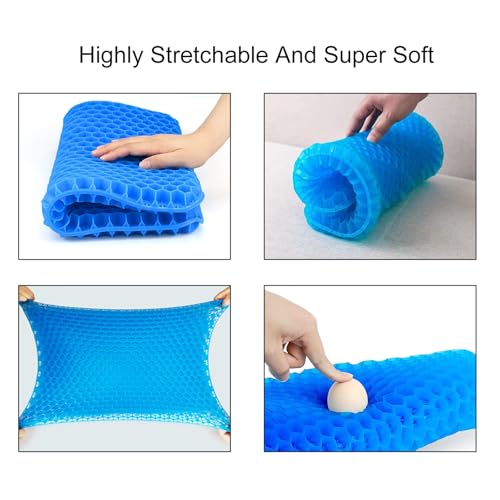 Image of Soft Sitter Cushion,Honeycomb Double Thick Gel Seat cushion with Anti-Slip Cushion Cover,Cooling Chair Cushion Egg Chair Cushion For Home Office Car, Wheelchair (42 x 36 Cm)