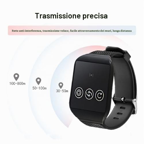 di Chiamata Wireless con 4 Ricevitori e 1 Trasmettitore, Cercapersone senza Fili per Badanti e Ristoranti, Funzione di Chiamata in Coda