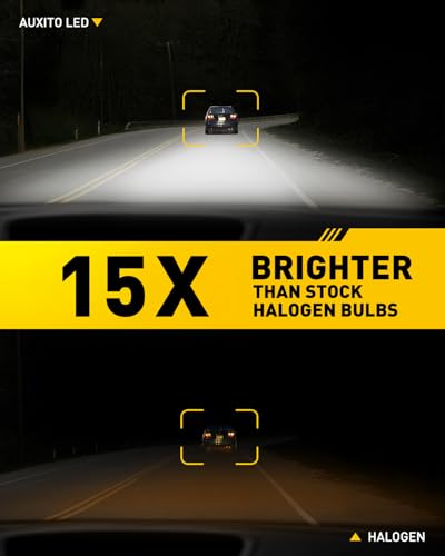 Image of AUXITO 9005 H11 LED Bulbs, 80,000LM 15X Super Bright, Pack of 4 | 6500K Cool White, 20 Years Long Lifespan, 1:1 Mini Size Replacement Fog Light Bulbs, Plug-N-Play