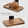 UPERGO Headset Stand with Gaming Controller Holder, Walnut Wood Headphone Stand with Storage Base, Gaming Equipment Accessories for Desk