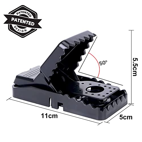Reusable Mouse Trap, 6 Pack Mouse Traps for Indoors and Outdoors That Kill Instantly, Quick, Effective and Highly Sensitive Rodent Catcher