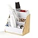 Mind Reader Condiment and Accessories Organizer, 9 Compartments, Wood