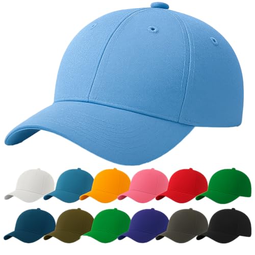 4sold Gorra Hombre 100% Algodón – Ajustable, Ligera, Transpirable Verano, Deporte y Uso Diario – Estilo Clásico sin Logo, Cómoda y Adecuada para Exterior