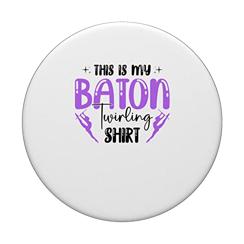 Majorette Twirler Baton Twirling PopSockets Swappable PopGrip, Black - Image 3