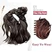 olacare 2PC Mini Claw Clip in Hair Bun Messy Cat Ears Bun Extensions Curly Hair in Hairpieces Scrunchies Hairpieces Synthetic Donut Updo Hair Pieces for Women Girls
