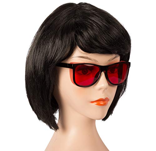 Image of NuVew UV Protected Rectangular Unisex Sunglasses with Foldable Side Shields - (Red Lens | Black-Red Frame | Medium Size | NW-SLD6B-29)
