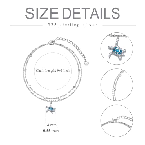 Image of Nature Style Bracelet for Women Charm Link Bracelet Adjustable Pineapple /Dragonfly /Butterfly /Daisy /Highland Cow Anklet Bracelet 925 Sterling Silver Anniversary Jewelry Birthday Gifts
