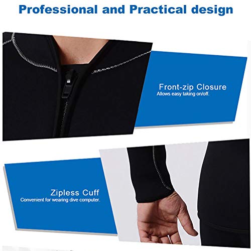 Traje de buceo WYYHAA para hombre y mujer 3mm neopreno con forro polar invierno, chaquetas y pantalones para buceo, pesca, surf, canotaje y esnórquel miniatura 5