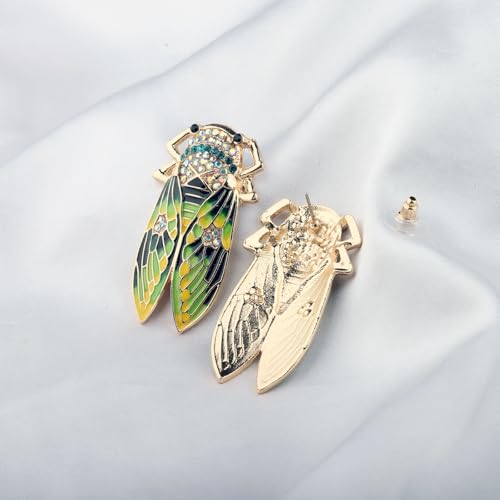 WSNANG Cicada Dangle Earrings - Gift for Insect Lovers, Entomologists, Biologists - Nature-Inspired Jewelry4