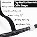 70pcs Cable Ties Reusable Black and White Wire Ties Cable Management Cord Ties Reusable for Electronics Hook and Loop Cable Ties for Computer 4 6 8 Inch