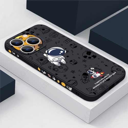 Couverture de téléphone pour iPhone 13 Pro dessin animé astronaute silicone