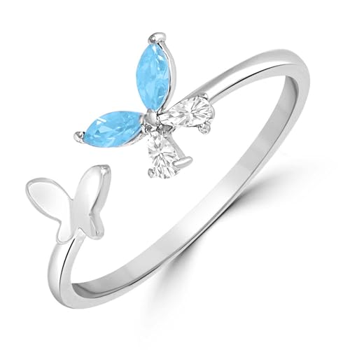 Image of ZAVYA 925 Sterling Silver Butterfly Ring | Gift for Women & Girls | With Certificate of Authenticity and 925 Hallmark