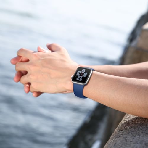 Silicone Band Compatible with Apple Watch Bands for Women 40mm 44mm 45mm 46mm 38mm 41mm 42mm 49mm Ultra Men, Sport Strap for iWatch Bands Series 10 9 8 7 6 5 4 3 SE