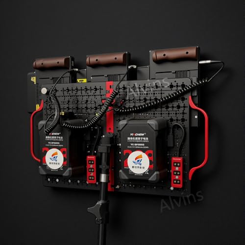 Placa V-mount con divisor Dtap y roscas de un cuarto para batería 7