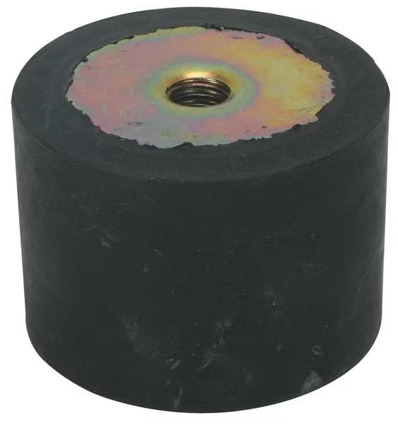 Vibration Isolator, 55 Lb Max, 5/16-18, Material: Rubber