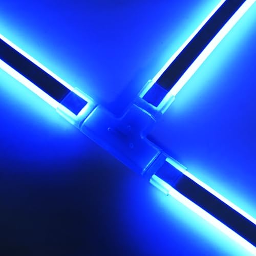 Image of Yescom 10 Sets of T Shape Junction 3 to 1 Wire Splice Connector with 4-Pin for BiLume RGBW AC110-120V LED Neon Rope Lights