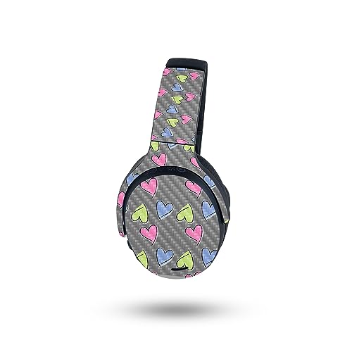 Image of MightySkins Carbon Fiber Skin Compatible with Skullcandy Crusher ANC 2 - Girly | Protective, Durable Textured Carbon Fiber Finish | Easy to Apply, Remove, and Change Styles