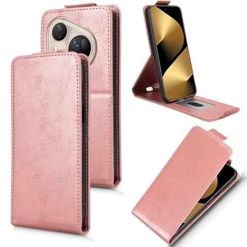 Étui en cuir Huawei Pura 80 Pro LMR-AL00 fini haut de gamme rose