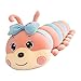 #N/a Bruco Wiggler Insetto Verme, Cuscino Lungo, Peluche Bambola Peluche per Bambini di Natale Regali di Compleanno per Bambini - ROSA