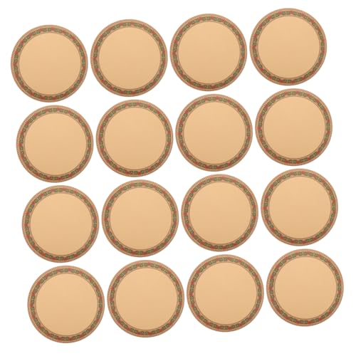 Veemoon Kraft Paper Drawing Paper 20 Sheets 33cm Round Ethnic Art Traditional Flower Borders for Use