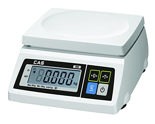 Image of CAS SW Digital Retail Weighing Machine 5kg Capacity | 500mg Precision | Dual LCD Display | Pan Size 230x190mm | Electronic Compact Table-Top Scale for Grocery, Fruits & Vegetables