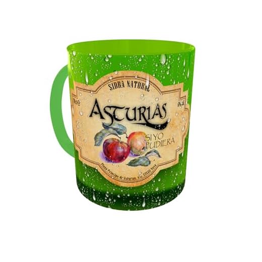 Genérico Taza Asturias – Sidra Asturiana | Taza Bicolor Temática | Souvenir de Asturias, Capacidad 330ml