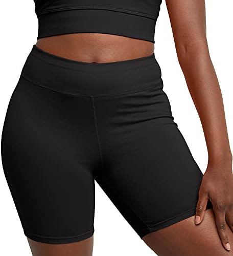 Hanes Women's Stretch Jersey Bike Short Black, S