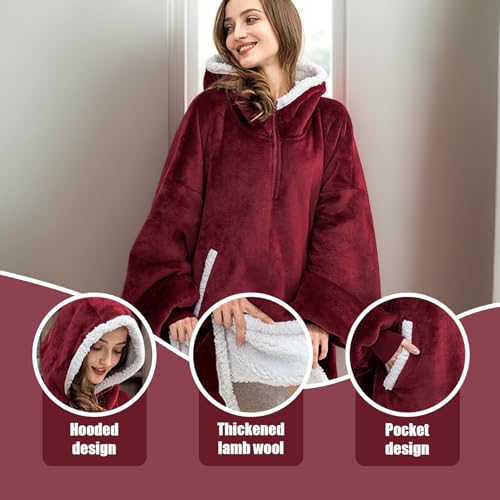 Couverture à capuche manches longues pour contrer le froid