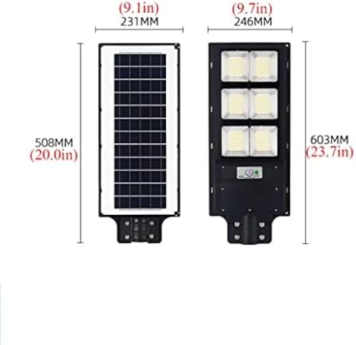 Lampadaire solaire intelligent 200W projecteur LED extérieur étanche