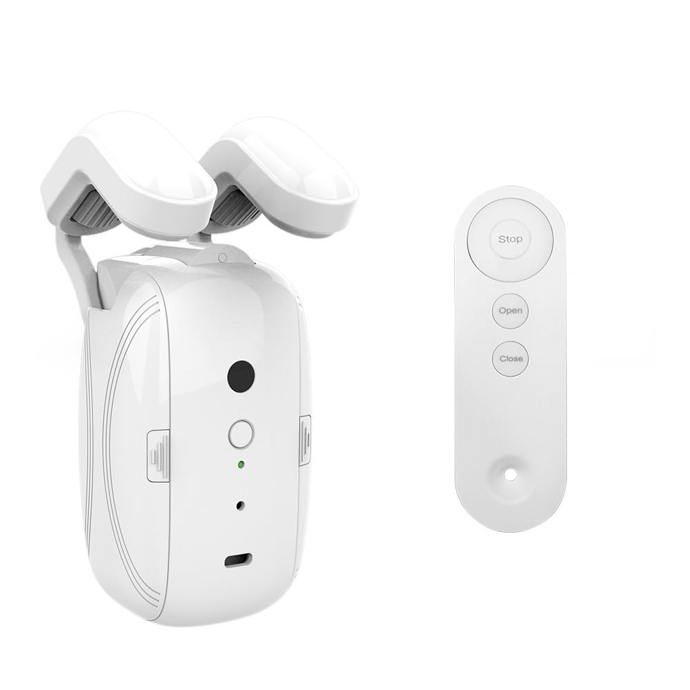 Ouvre-rideau électrique intelligent pour domotique - Store de fenêtre automatique compatible avec télécommande SwitchBot Hub avec minuterie (1 pièce)