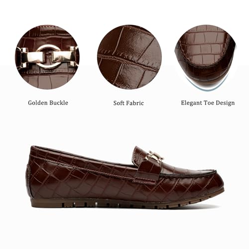 Image of VERDASCO Women's Loafers Comfort Slip-Ons Flat Work Shoes Casual Moccasins Penny Loafers Lady Dress Shoes