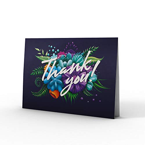 Thank You Cards (24pcs), Includes Blank Cards & Envelopes with Stickers, 4 x 6", New Floral Design (Model#2) Perfect for Any Occasion - Image 3