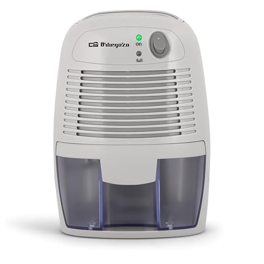 Orbegozo DH 250 - Deshumidificador compacto, silencioso, depósito 0,5 litros, 27 W, Blanco