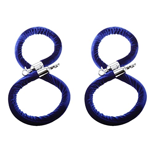Corde en velours avec pinces argentées réglables, lot de 2 fixations multicolores