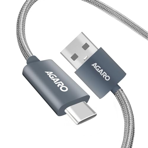 AGARO USB-A to Type C Cable, Nylon Braided Cable, 65W, 6A Fast Charging, Compatible with All Type C Devices Including Smartphones, Tablets, etc, PD Technology, 1 M (3.2Ft), 480 Mbps Data Transmission