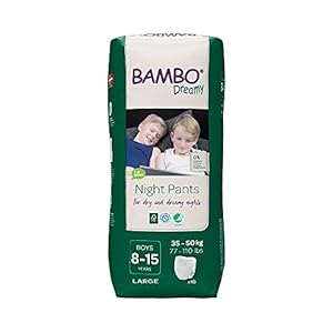 Bambo Dreamy Night Pants Nappies, Pull Up Pants, Eco Night Time Nappies Keep Beds Dry All Night, Pull Ups Training…