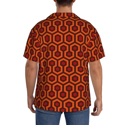 DRTGEDS Shining Overlook Chemise d'été décontractée à manches courtes pour homme, noir, Taille XL – vue 5
