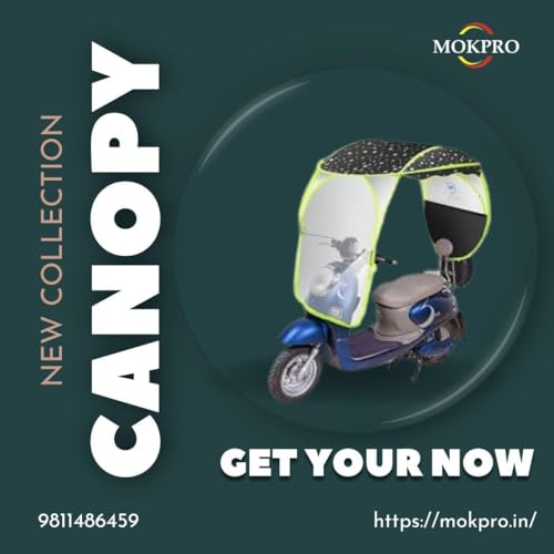 Image of Nylon, Polyester, PVC Folding Motorcycle Canopy Motor Bicycle Sun Visor Shade Tent Umbrella Windshield Motorbike Roof Rain Cover (Black).